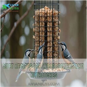 Suet Recipes for Woodpeckers and Nuthatches