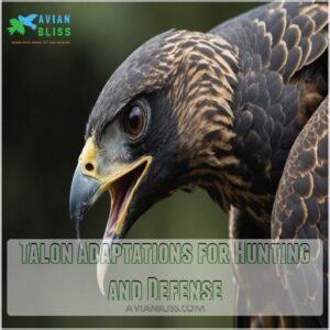 Talon Adaptations for Hunting and Defense