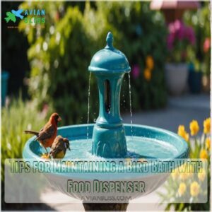 Tips for Maintaining a Bird Bath With Food Dispenser