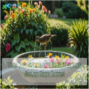 Tips for Using and Maintaining Solar Bird Baths