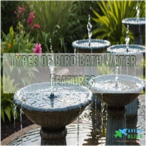 Types of Bird Bath Water Features