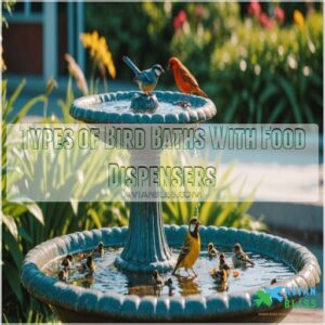 Types of Bird Baths With Food Dispensers