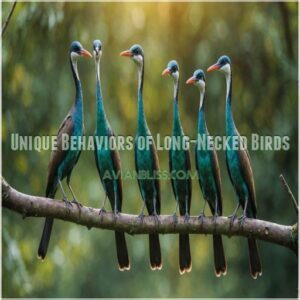 Unique Behaviors of Long-Necked Birds