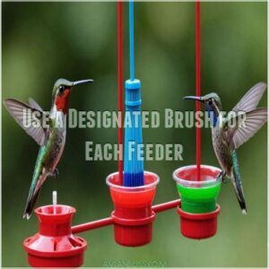 Use a Designated Brush for Each Feeder