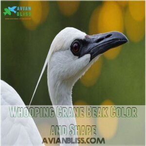 Whooping Crane Beak Color and Shape