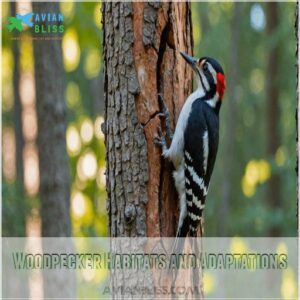 Woodpecker Habitats and Adaptations