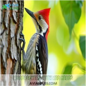 Woodpeckers With Red Heads