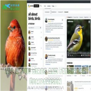 All About Birds and Fatbirder Comparison