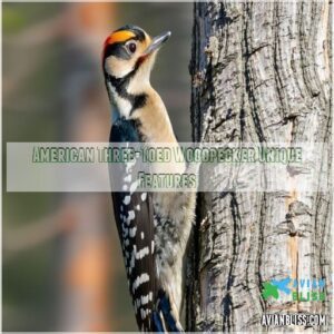 American Three-Toed Woodpecker Unique Features