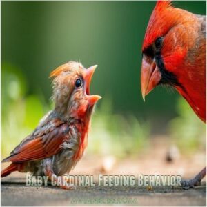 Baby Cardinal Feeding Behavior