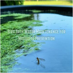 Bird Bath Water Maintenance for Mosquito Prevention