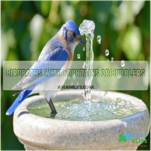 Birdbaths With Fountains or Bubblers