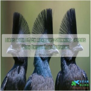 birds with black mohawks