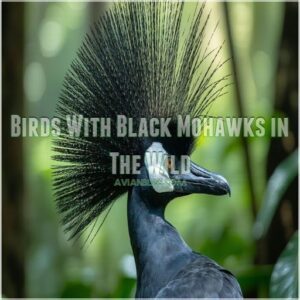 Birds With Black Mohawks in The Wild