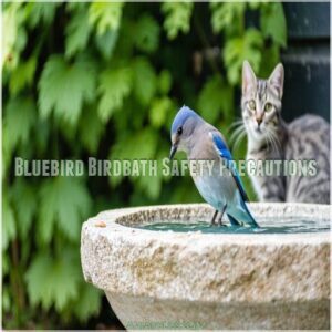 Bluebird Birdbath Safety Precautions