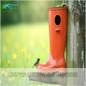 Building a Rubber Boot Birdhouse