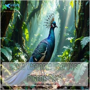 Can a Victoria Crowned Pigeon Fly