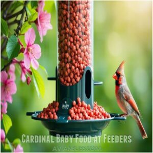 Cardinal Baby Food at Feeders