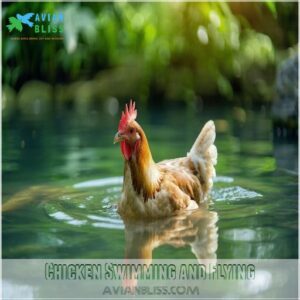 Chicken Swimming and Flying