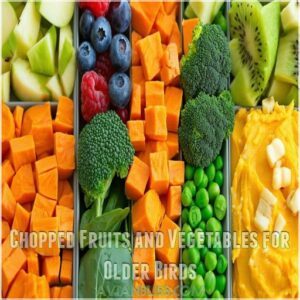 Chopped Fruits and Vegetables for Older Birds