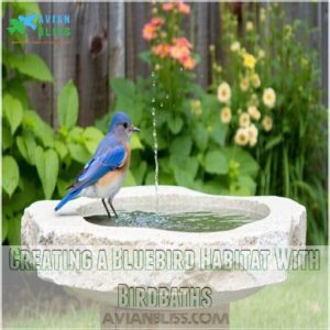 Creating a Bluebird Habitat With Birdbaths