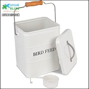 DEAYOU Metal Bird Seed Container