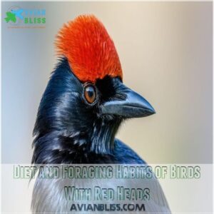 Diet and Foraging Habits of Birds With Red Heads