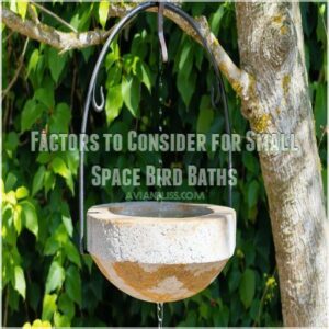 Factors to Consider for Small Space Bird Baths