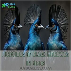 Functions of Black Mohawks in Birds