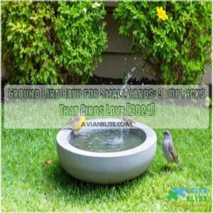 ground bird bath for small yards