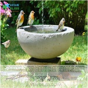 Ground Bird Bath Materials and Durability