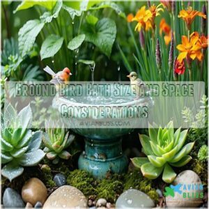 Ground Bird Bath Size and Space Considerations