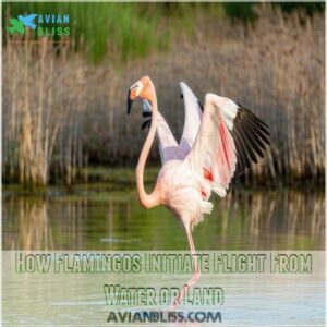 How Flamingos Initiate Flight From Water or Land