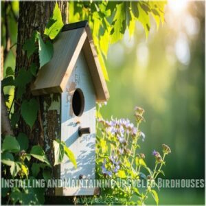 Installing and Maintaining Upcycled Birdhouses