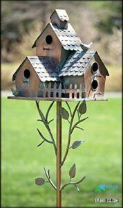 Large Copper Colored Multi-Birdhouse Stakes, B07CS7G2KM