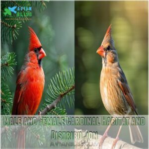 Male and Female Cardinal Habitat and Distribution