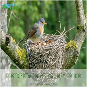 Nesting Challenges Faced by Robins