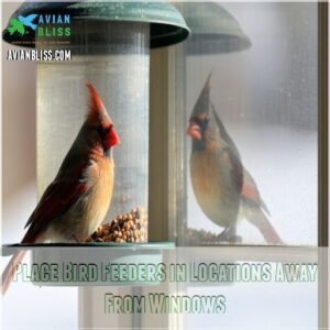 Place Bird Feeders in Locations Away From Windows