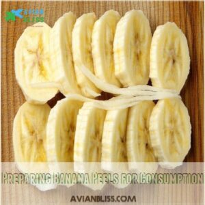 Preparing Banana Peels for Consumption