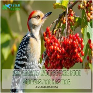 Red-bellied Woodpecker Food Sources and Nesting