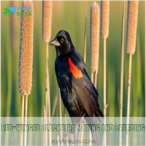 Red-winged Blackbird Mating and Breeding