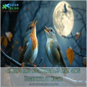 Robins and Nightingales May Sing Together at Night