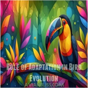 Role of Adaptation in Bird Evolution