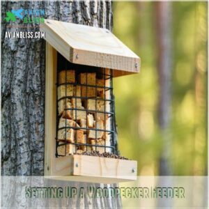 Setting Up a Woodpecker Feeder