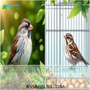 Sparrow Lifespan in Captivity Vs. Wild