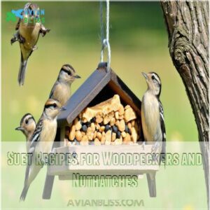 Suet Recipes for Woodpeckers and Nuthatches