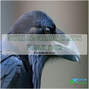 Syntax and Grammar in Raven Vocalizations