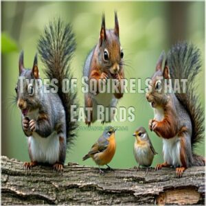 Types of Squirrels That Eat Birds