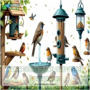 Water Sources and Bird Feeder Preferences