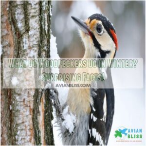 what do woodpeckers do in the winter